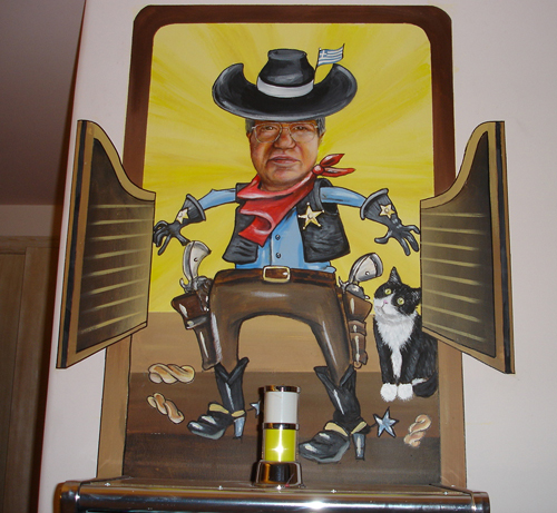 Cowboy-Tom-busting-into-saloon-with-cat