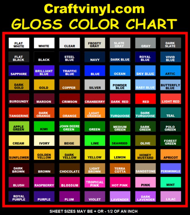 oracal vinyl 651 color chart