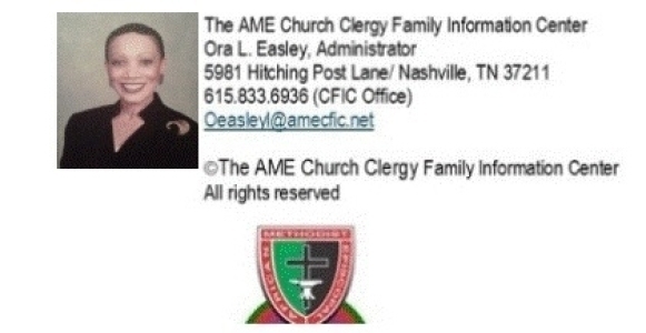 AME Church Clergy Family Information Center (CFIC)