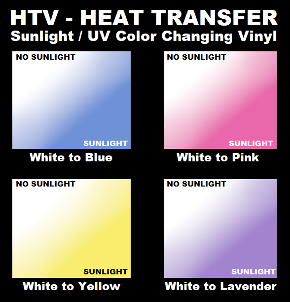 Glitter UV Color Changing Heat Transfer Vinyl