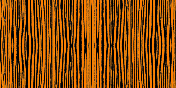 Orange and Black Tiger Stripe Patterned Vinyl Sheets